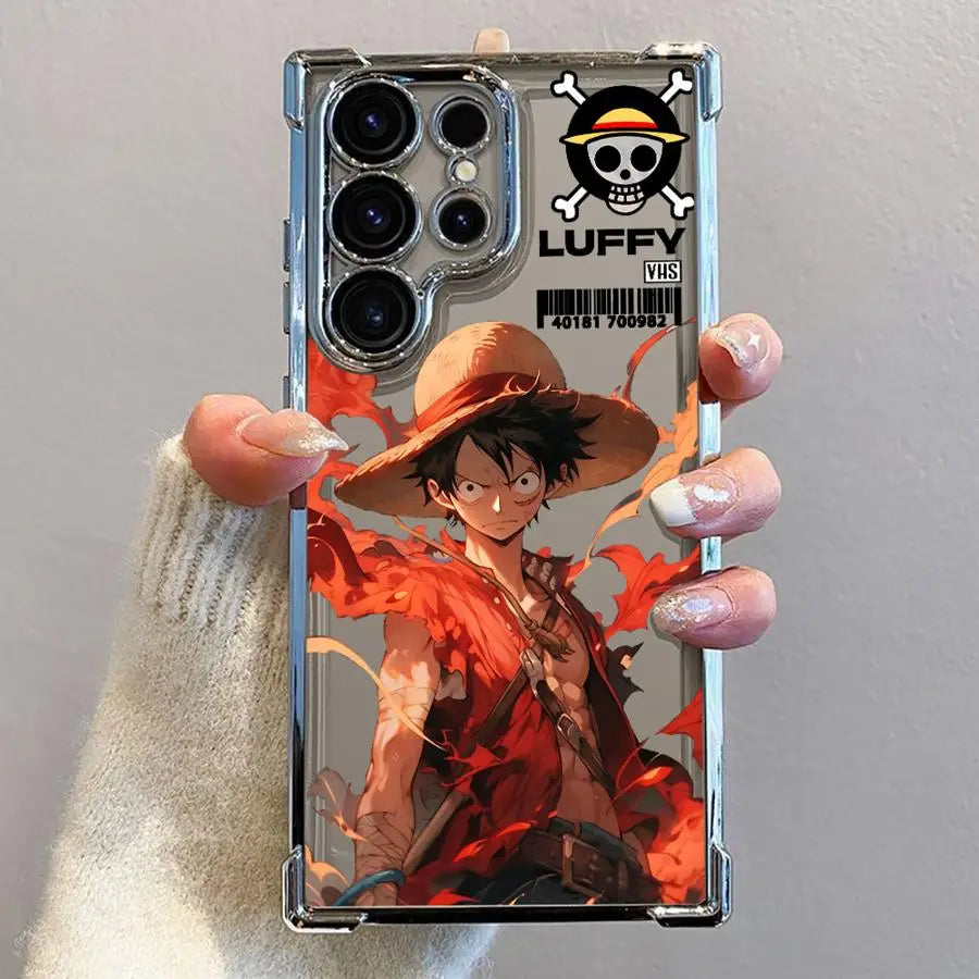 Phone Case for Samsung Galaxy S25 Ultra S20 FE S24 s24ultra S25 Plus S21FE S22 Ultra S23 s24fe Clear Cover Anime Ones Pieces