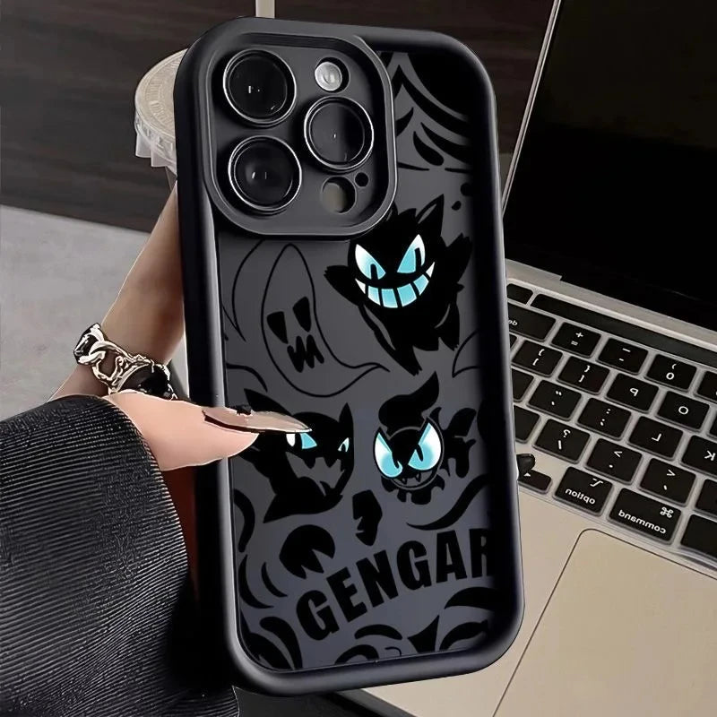 Pokemon Gengar Cool Phone Case For iPhone 15 14 13 12 16 Pro Max XR XS XSMAX 7 8 Plus 13 12 Mini Shockproof Silicone Soft Cover