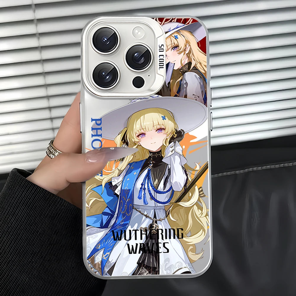 Wuthering Waves Zani Brant Phoebe Game Phone Case For iPhone 12 11 13 14 15 16 Max Pro Plus Mini Laser IMD Color Shell