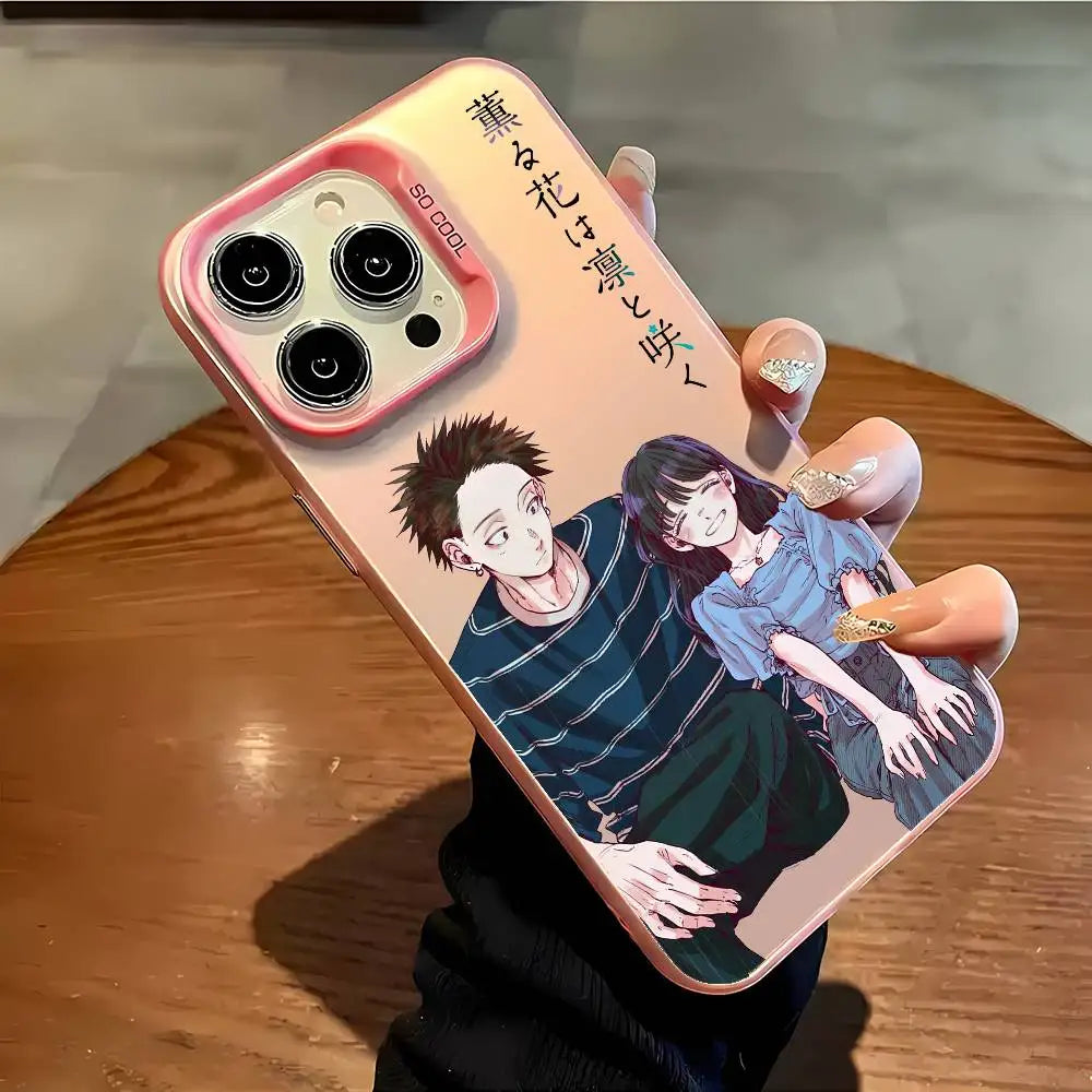 Fragrant Flower Blooms D-dignity Phone Case For IPhone 16 15 14 13 12 11 Plus Pro Max Multicolor Aurora Laser Shockproof Funda