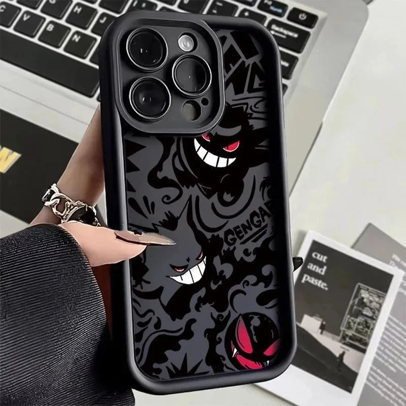 Pokemon Gengar Cool Phone Case For iPhone 15 14 13 12 16 Pro Max XR XS XSMAX 7 8 Plus 13 12 Mini Shockproof Silicone Soft Cover