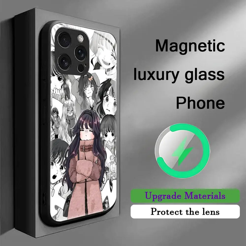 Kaouruko Waguri Anime Popular Phone Case For iPhone 16 15 14 13 12 11 X XR XS 8 Plus Mini Pro Max Glass Magnetic Phone Case