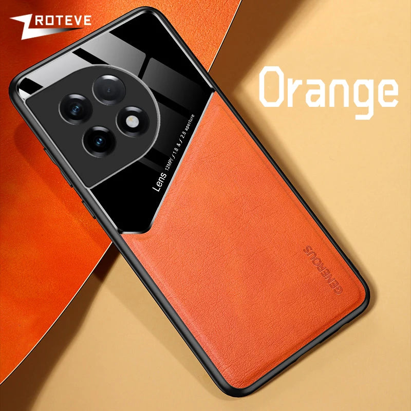 For OnePlus11 Case Zroteve PU Leather Car Magnetic Hard PC Cover For OnePlus 11 12 13 One Plus 11R 12R 13R OnePlus12 Phone Cases
