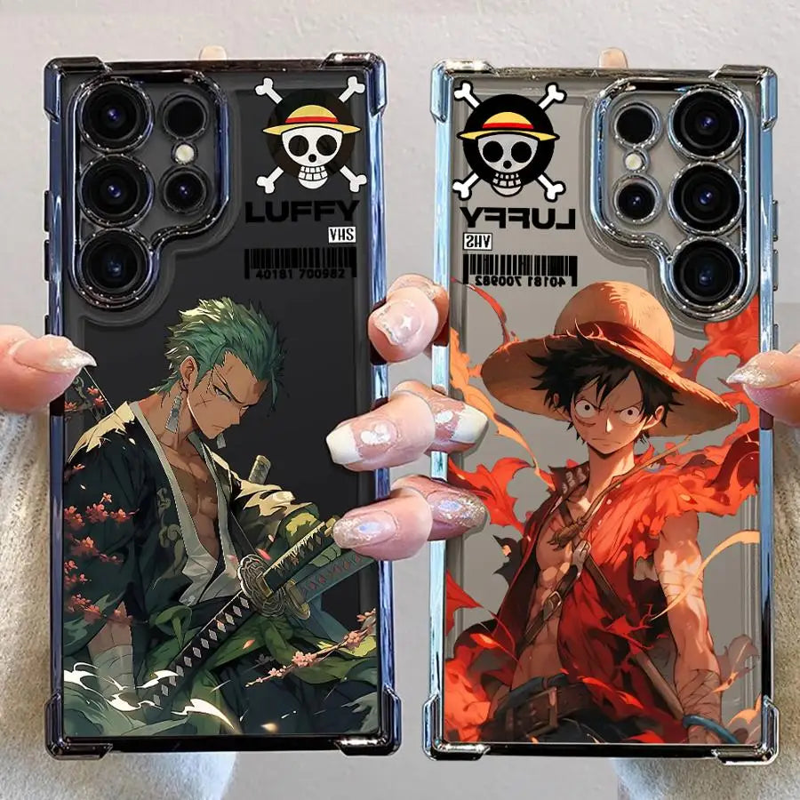 Phone Case for Samsung Galaxy S25 Ultra S20 FE S24 s24ultra S25 Plus S21FE S22 Ultra S23 s24fe Clear Cover Anime Ones Pieces