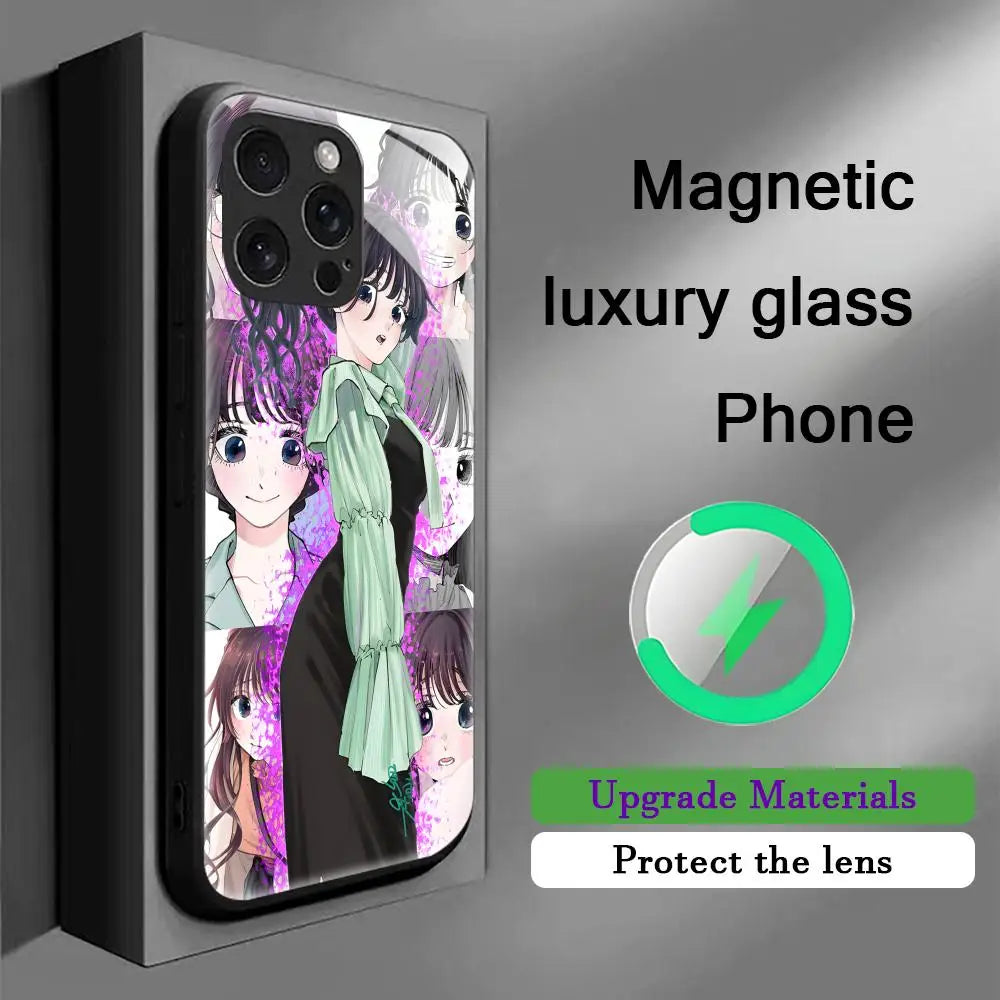 Kaouruko Waguri Anime Popular Phone Case For iPhone 16 15 14 13 12 11 X XR XS 8 Plus Mini Pro Max Glass Magnetic Phone Case