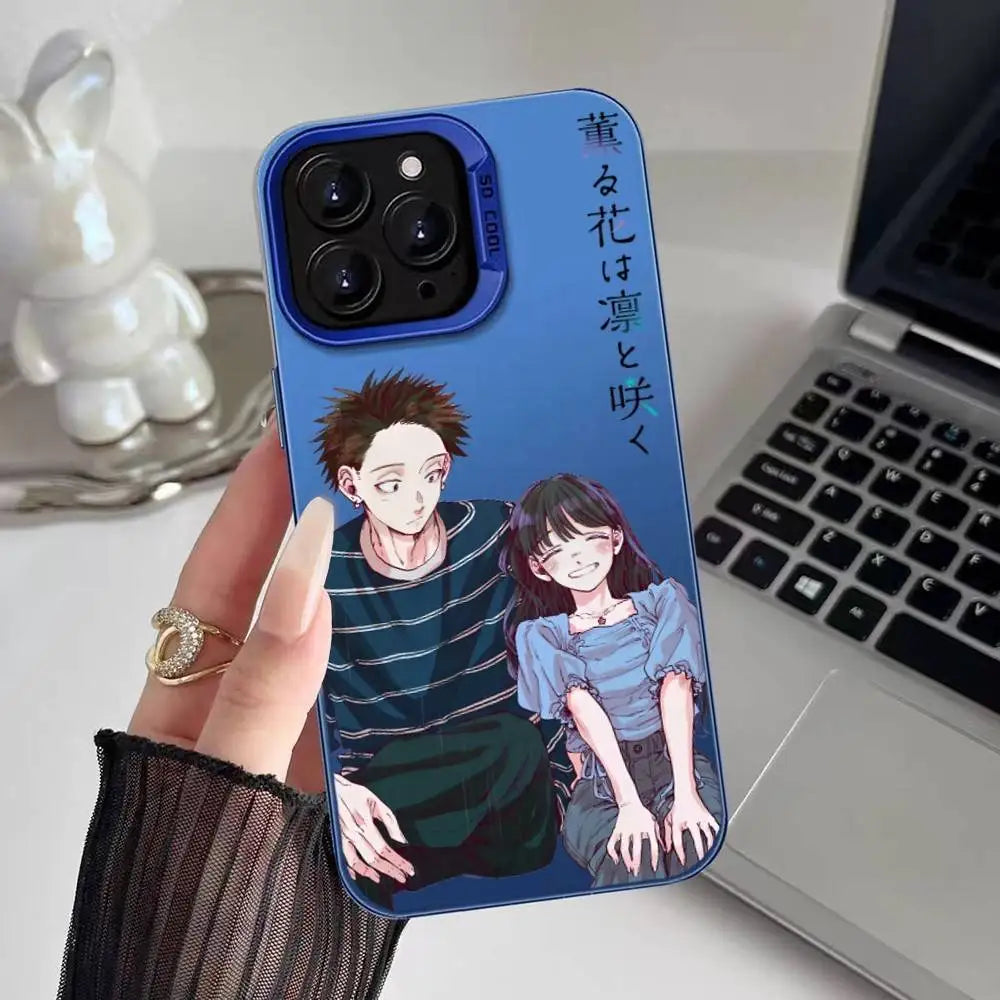 Fragrant Flower Blooms D-dignity Phone Case For IPhone 16 15 14 13 12 11 Plus Pro Max Multicolor Aurora Laser Shockproof Funda