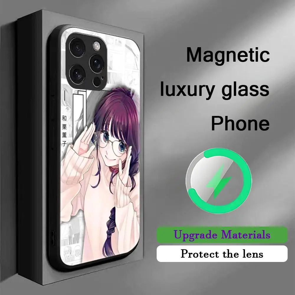Kaouruko Waguri Anime Popular Phone Case For iPhone 16 15 14 13 12 11 X XR XS 8 Plus Mini Pro Max Glass Magnetic Phone Case