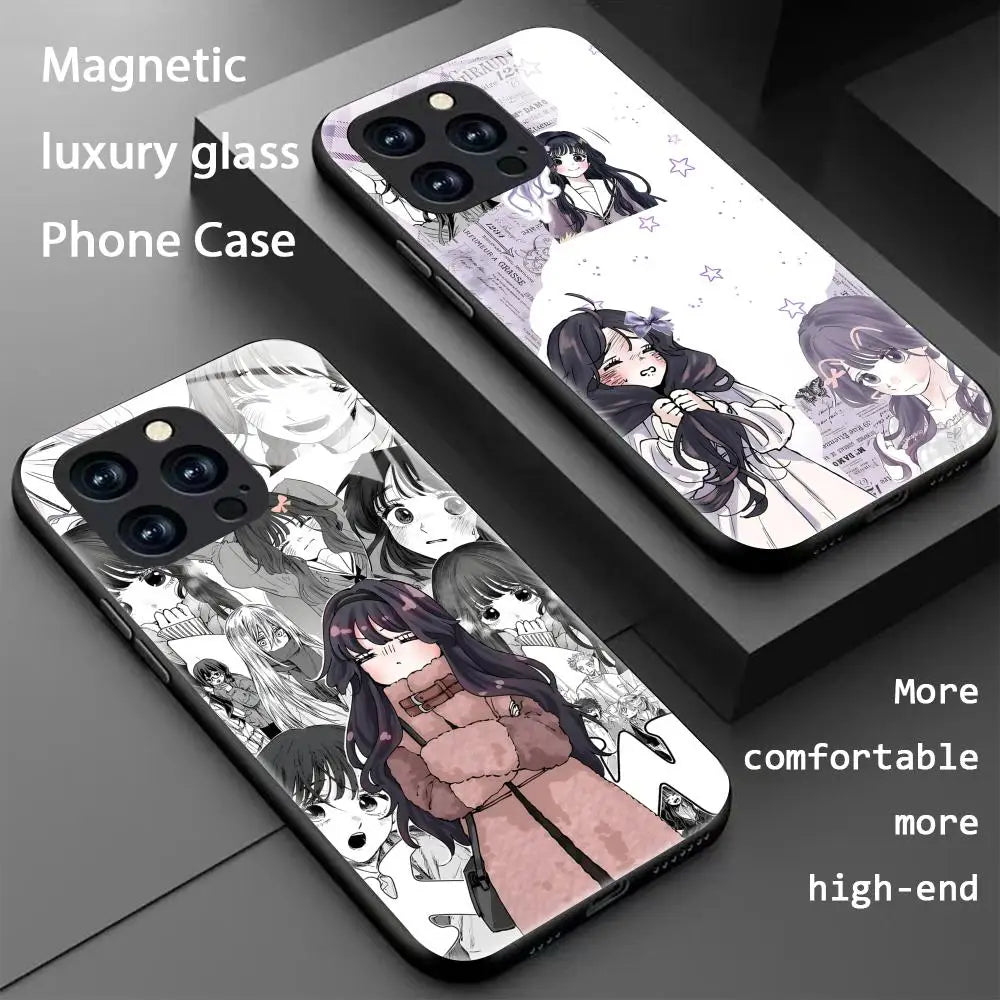Kaouruko Waguri Anime Popular Phone Case For iPhone 16 15 14 13 12 11 X XR XS 8 Plus Mini Pro Max Glass Magnetic Phone Case