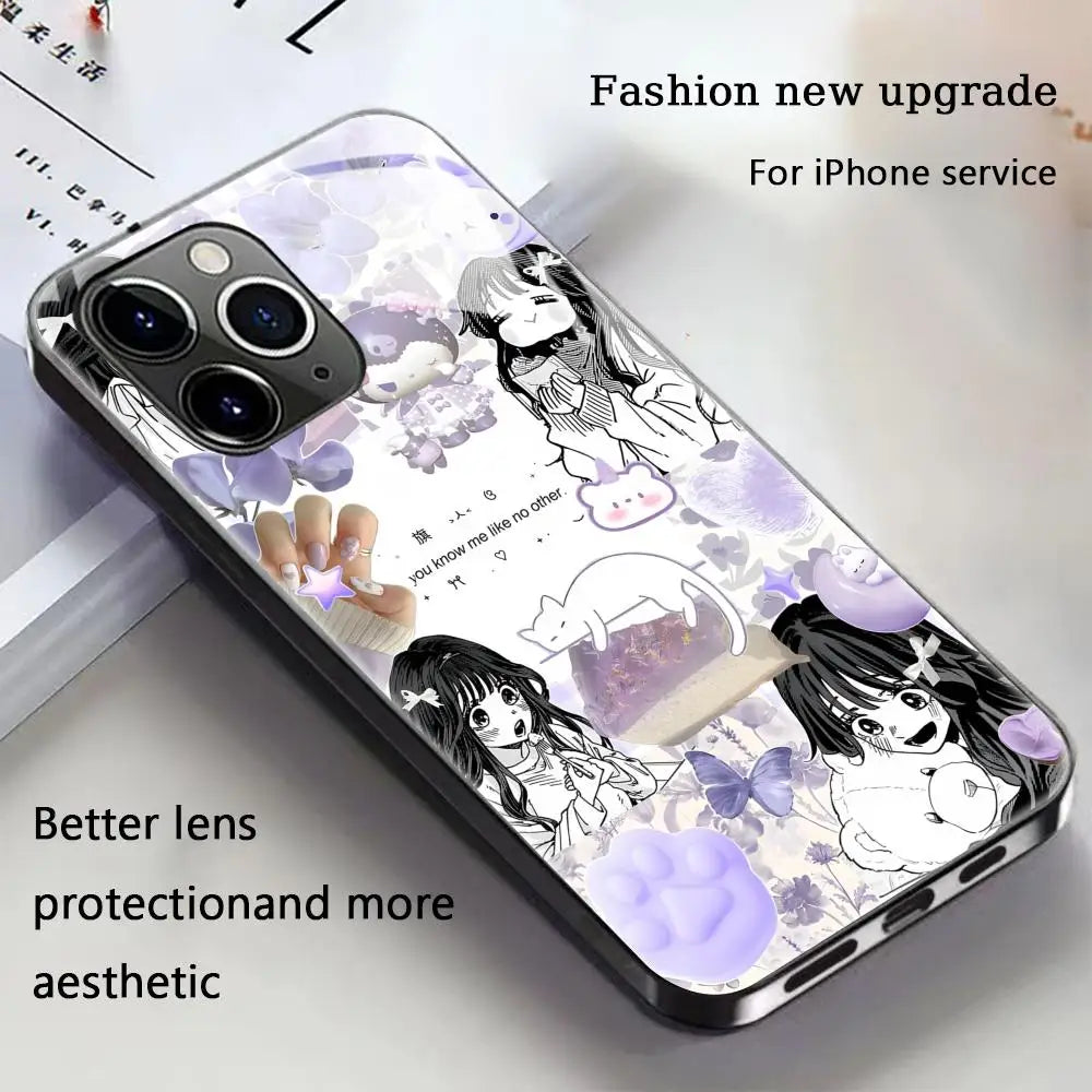 Kaouruko Waguri Anime Popular Phone Case For iPhone 16 15 14 13 12 11 X XR XS 8 Plus Mini Pro Max Glass Magnetic Phone Case