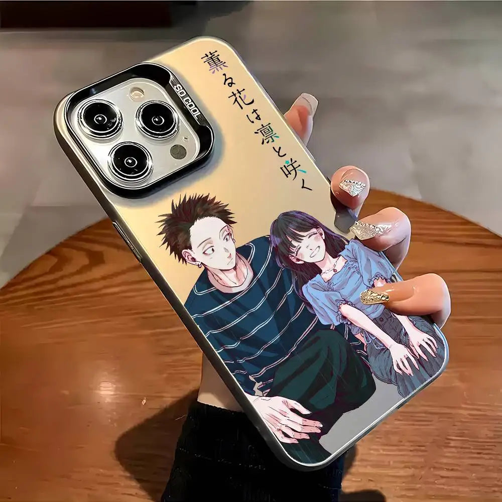 Fragrant Flower Blooms D-dignity Phone Case For IPhone 16 15 14 13 12 11 Plus Pro Max Multicolor Aurora Laser Shockproof Funda