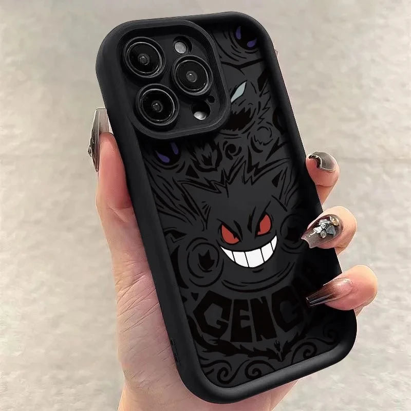 Pokemon Gengar Cool Phone Case For iPhone 15 14 13 12 16 Pro Max XR XS XSMAX 7 8 Plus 13 12 Mini Shockproof Silicone Soft Cover