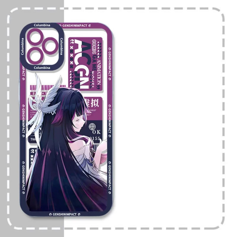 Genshin Impact Columbina Phone Case For Infinix Note 50S 12 G96 VIP 11 Pro Zero 20 30 Hot 12 12i 20i 20 Pro Play Clear Cover