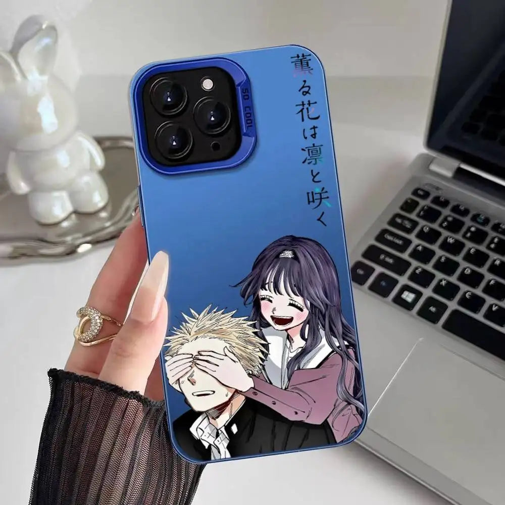 Fragrant Flower Blooms D-dignity Phone Case For IPhone 16 15 14 13 12 11 Plus Pro Max Multicolor Aurora Laser Shockproof Funda