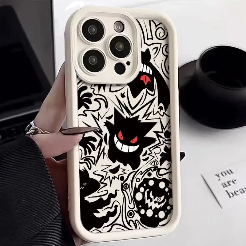 Pokemon Gengar Cool Phone Case For iPhone 15 14 13 12 16 Pro Max XR XS XSMAX 7 8 Plus 13 12 Mini Shockproof Silicone Soft Cover