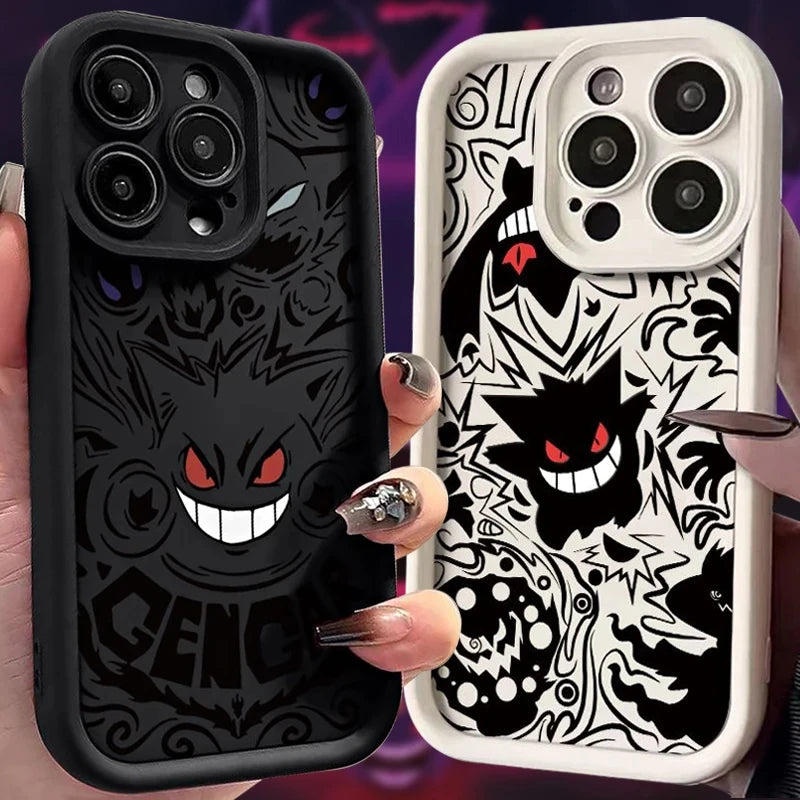 Pokemon Gengar Cool Phone Case For iPhone 15 14 13 12 16 Pro Max XR XS XSMAX 7 8 Plus 13 12 Mini Shockproof Silicone Soft Cover